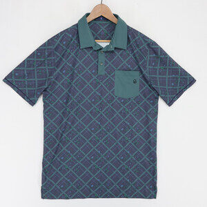 Extracurricular Polo Shirt Mens XL Green Trellis Rose Short Sleeve Performance